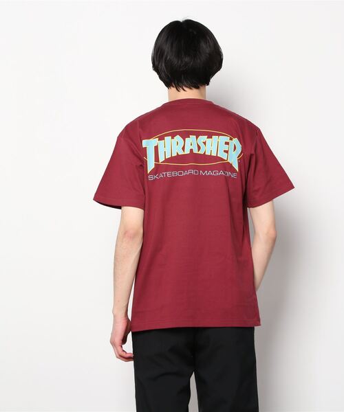 「THRASHER」 半袖Tシャツ X-LARGE グリーン メンズ_画像3