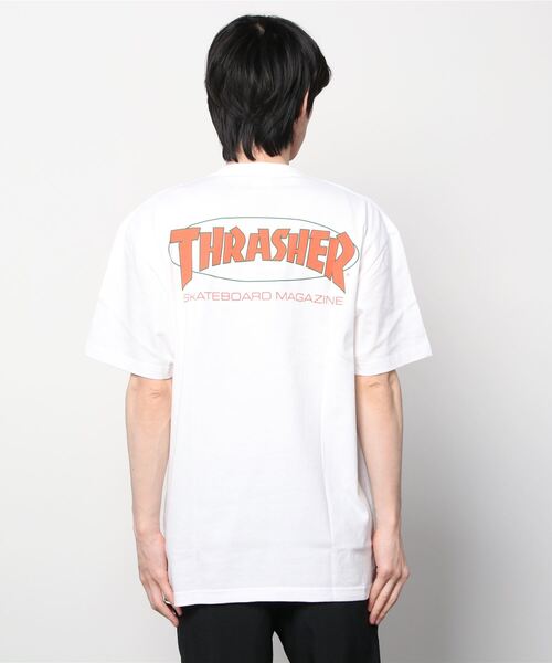 「THRASHER」 半袖Tシャツ X-LARGE グリーン メンズ_画像5