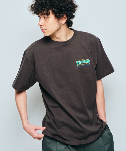 「THRASHER」 半袖Tシャツ X-LARGE グリーン メンズ_画像7