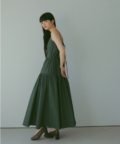 「CASA FLINE」 キャミソールワンピース FREE グリーン レディース_画像3