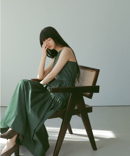 「CASA FLINE」 キャミソールワンピース FREE グリーン レディース_画像6