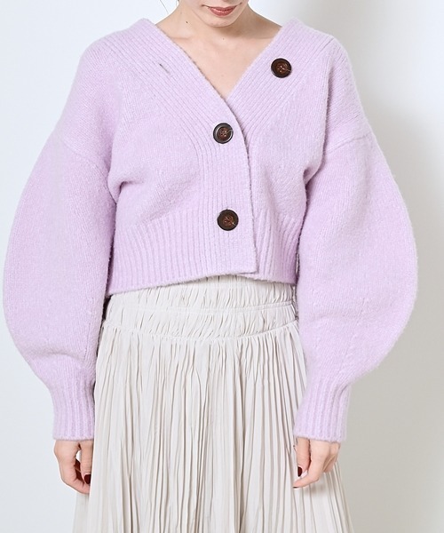 SNIDEL（スナイデル） ニットカーディガン FREE ラベンダー レディース