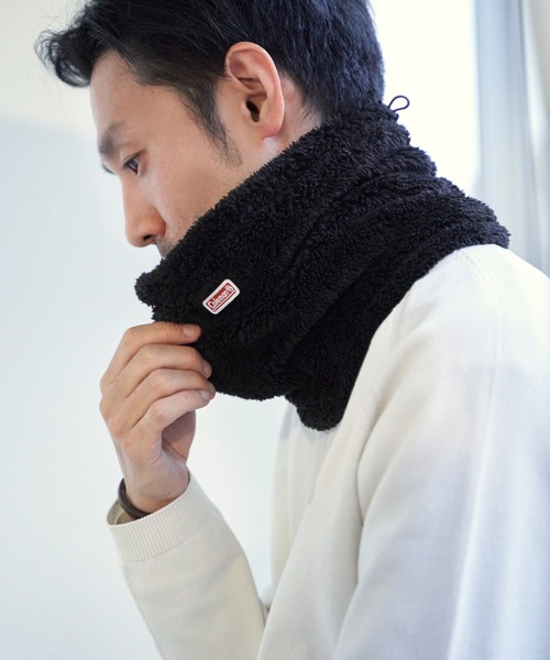 ホワイトマウンテニアリング タイオン シンセティックレザー ダウンマフラー WHITE MOUNTAINEERING（ホワイトマウンテニアリング） マフラー