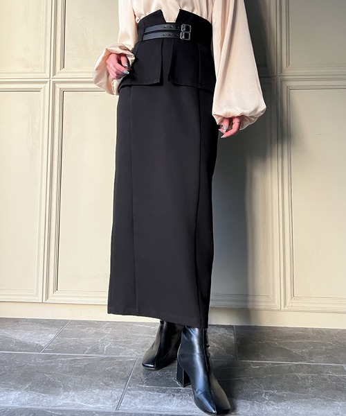 「JUNOAH」 スカート X-LARGE ブラック レディース_画像2