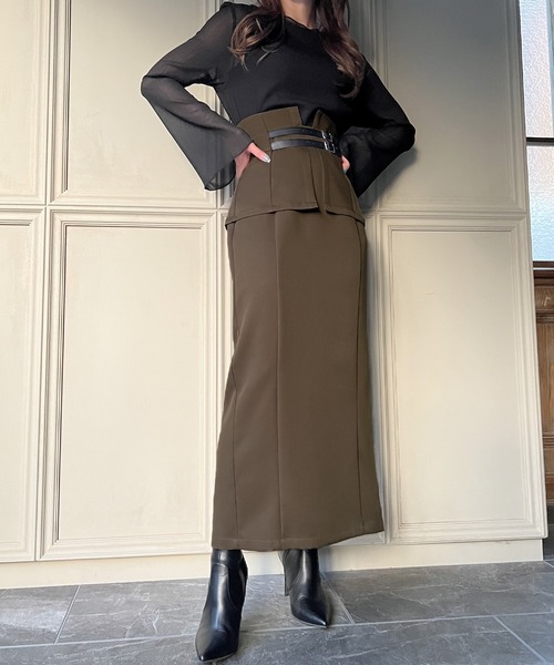 「JUNOAH」 スカート X-LARGE ブラック レディース_画像9