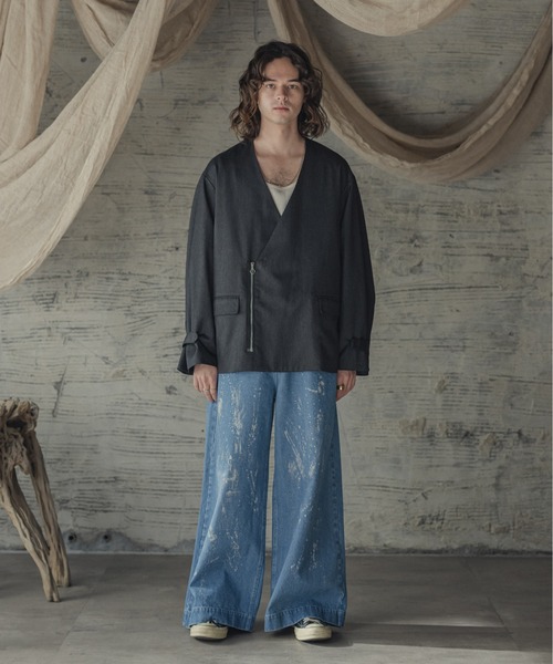 「Casper John」 ブルゾン MEDIUM ネイビー メンズ_画像7