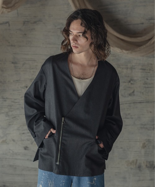 「Casper John」 ブルゾン MEDIUM ネイビー メンズ_画像8