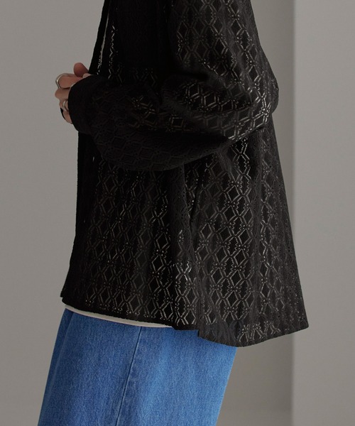 「MONO-MART」 長袖シャツ M チャコールグレー メンズ_画像8