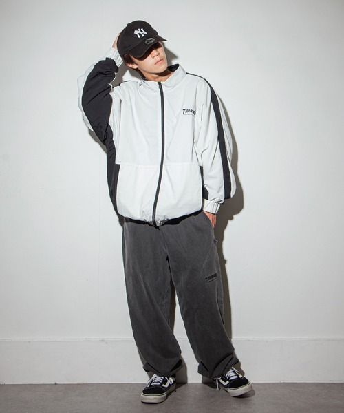 THRASHER（スラッシャー） ナイロンブルゾン LARGE ブラック×ホワイト