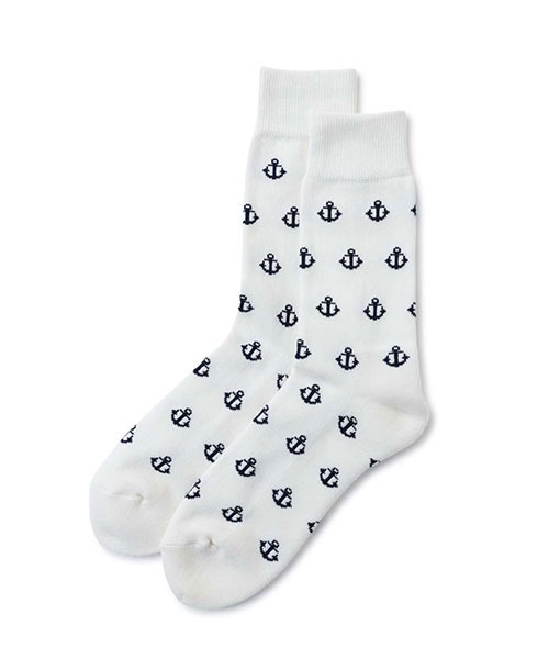 BLUE BLUE（ブルーブルー） 靴下 アンカーモノグラムソックス メンズ