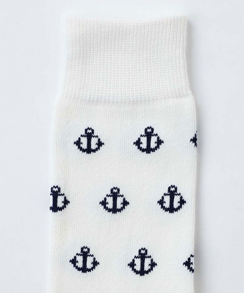 BLUE BLUE（ブルーブルー） 靴下 アンカーモノグラムソックス メンズ