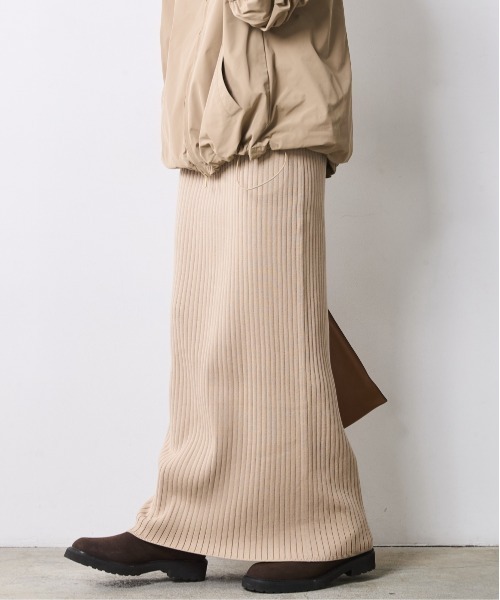 CHIC STYLE（シックスタイル） ロング スカート ワイドリブニット