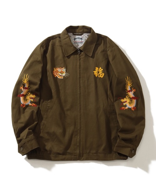 「HOUSTON」 ブルゾン L オリーブドラブ メンズ_画像5