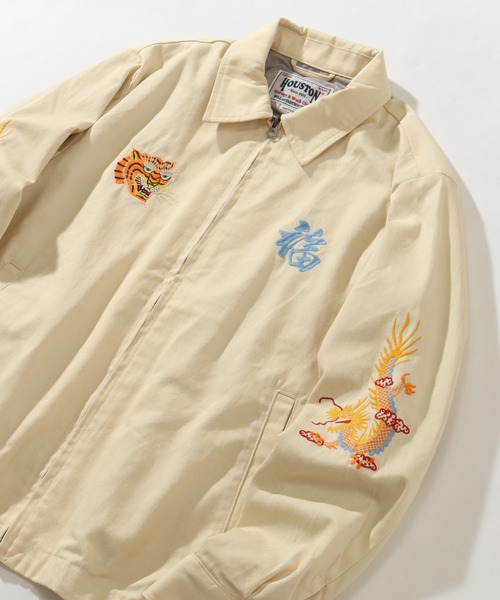 「HOUSTON」 ブルゾン L オリーブドラブ メンズ_画像9