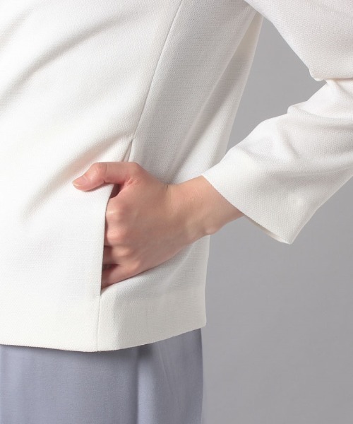allureville（アルアバイル） ノーカラージャケット 1 ホワイト