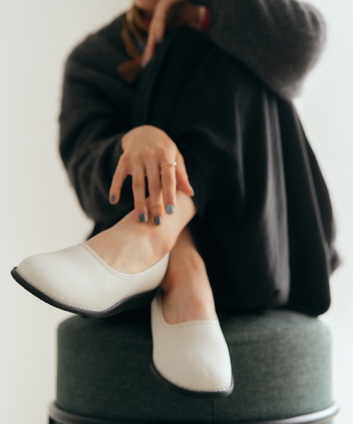 「coca（ANDEX shoes product）」 フラットパンプス 23cm ブラック レディース_画像6