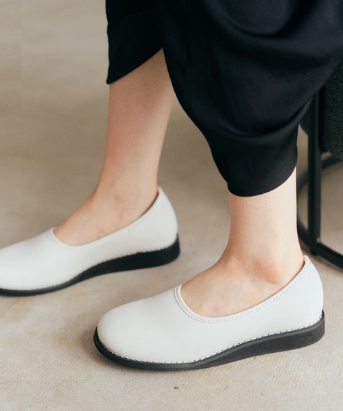 「coca（ANDEX shoes product）」 フラットパンプス 23cm ブラック レディース_画像7