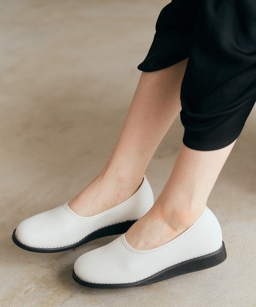 「coca（ANDEX shoes product）」 フラットパンプス 23cm ブラック レディース_画像8