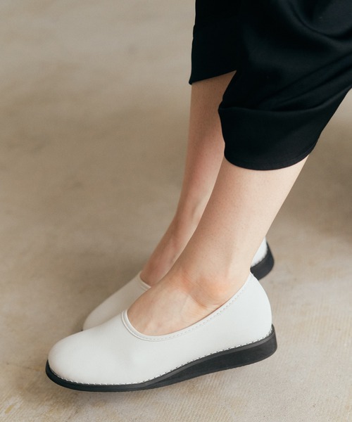 「coca（ANDEX shoes product）」 フラットパンプス 23cm ブラック レディース_画像9