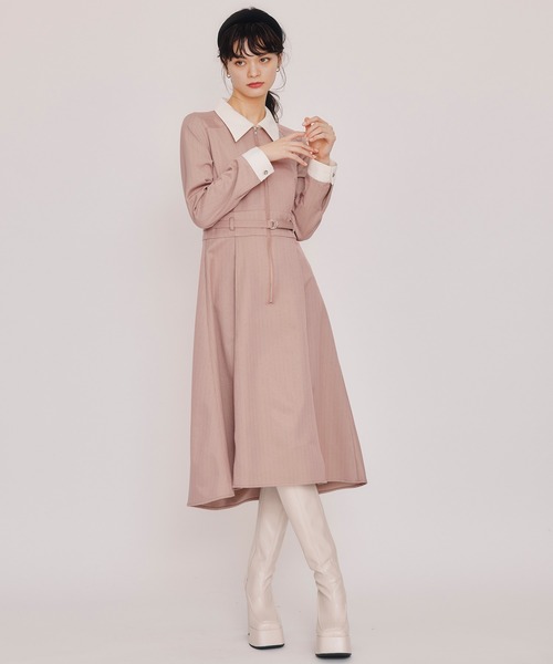 REDYAZEL（レディアゼル） ワンピース フロントZIPストライプロング