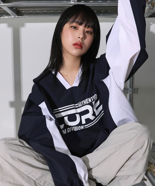 「FOLLOWIN」 「rumor」長袖カットソー FREE ネイビー レディース_画像8