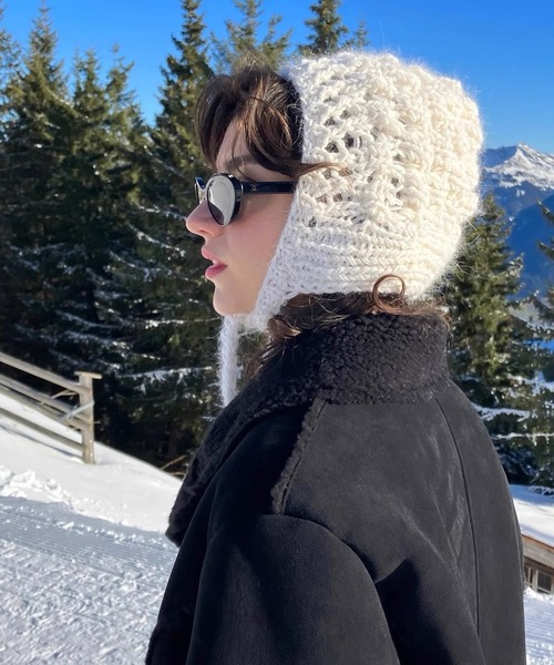 HALEY PESCA ニット帽 ニットキャップ HALEY PESCA/かぎあみニット