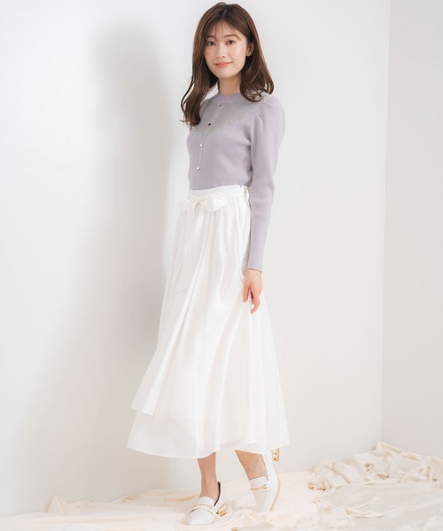 「NOELA」 フレアスカート S ライトグリーン レディース_画像2