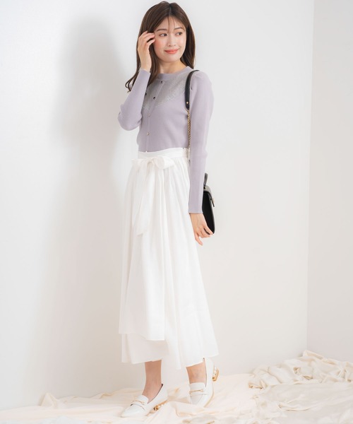 「NOELA」 フレアスカート S ライトグリーン レディース_画像3