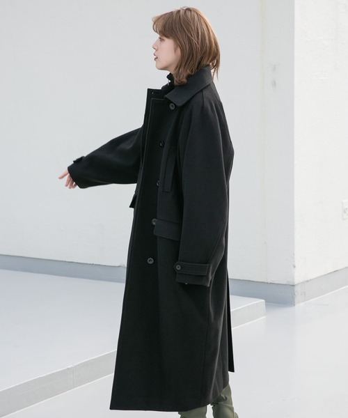 「KBF」 ステンカラーコート 36 ライトグレー レディース_画像5