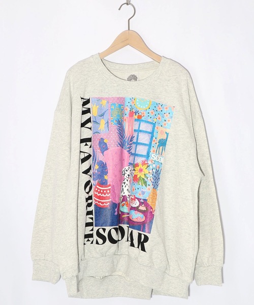 ScoLar（スカラー） tシャツ 161619：スカラールーム柄裏毛プル