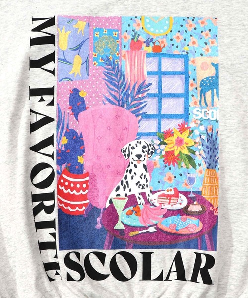 ScoLar（スカラー） tシャツ 161619：スカラールーム柄裏毛プル