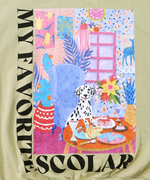 ScoLar（スカラー） tシャツ 161619：スカラールーム柄裏毛プル
