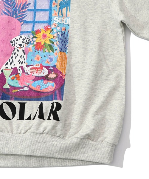 ScoLar（スカラー） tシャツ 161619：スカラールーム柄裏毛プル
