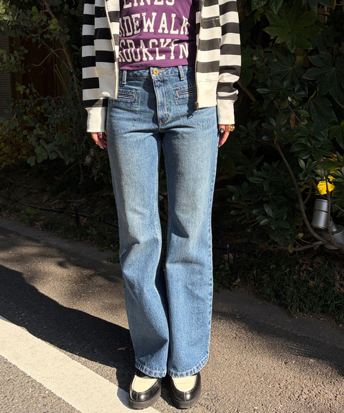 ジーンズ デニム デニムパンツ フレアデニムパンツ レディース メンズ