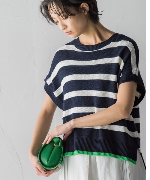 「MAYSON GREY」 半袖ニット 2 ホワイト レディース_画像2