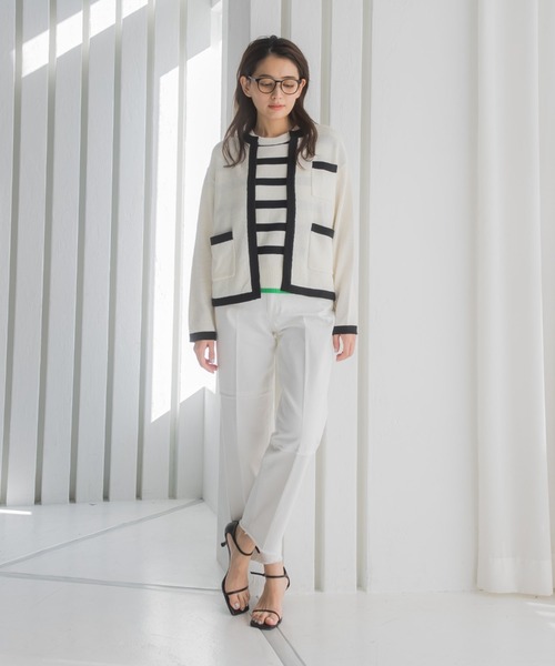 「MAYSON GREY」 半袖ニット 2 ホワイト レディース_画像6