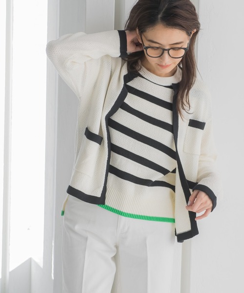 「MAYSON GREY」 半袖ニット 2 ホワイト レディース_画像7