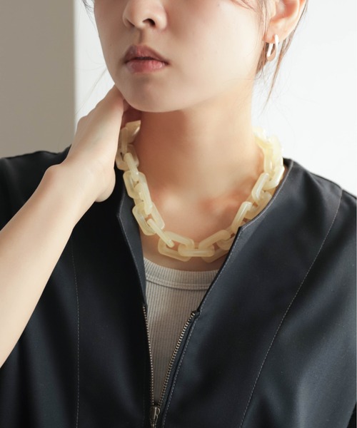 「rapiecage」 ネックレス FREE ベージュ レディース_画像3