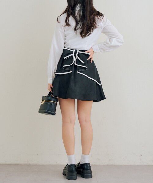 ANOTHER BRANCH OLIVE des OLIVE スカート BACKリボンモチーフミニ