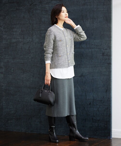 「J.PRESS」 長袖ブラウス T15 グレー レディース_画像7