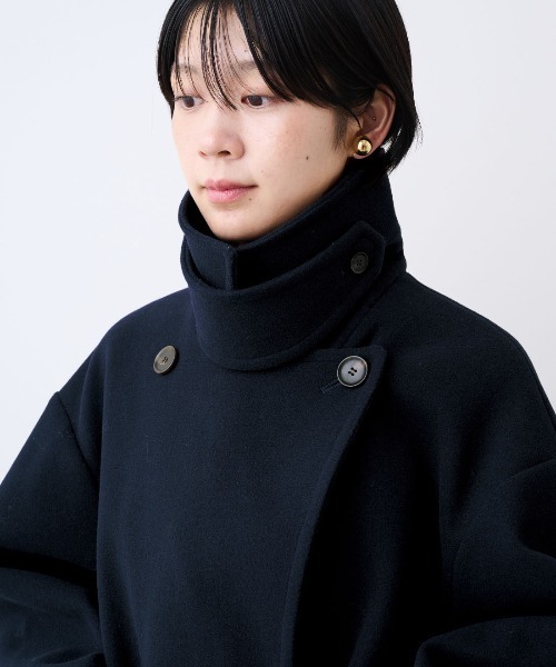 「IEDIT」 ピーコート 3L ネイビー レディース_画像8