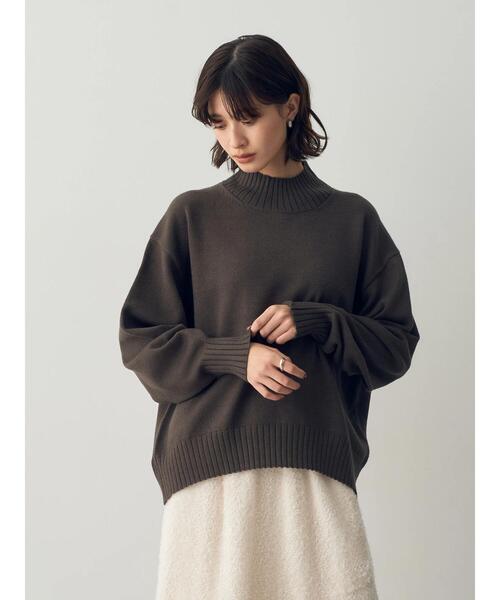 「YECCA VECCA」 長袖ニット FREE チャコールグレー レディース_画像3