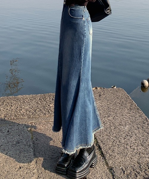 「DAY CLOSET」 ロングスカート S ダークブラウン レディース_画像3