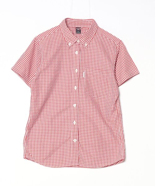 mont-bell（モンベル） チェック柄半袖シャツ X-LARGE レッド