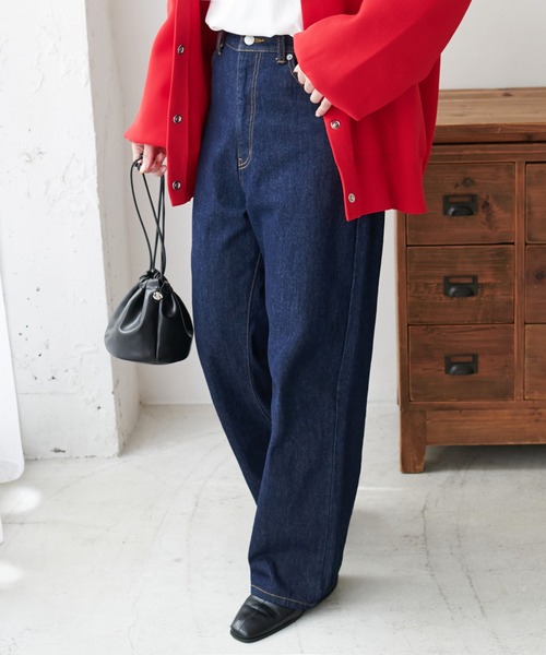 「DISCOAT」 デニムパンツ LARGE ネイビー レディース_画像4