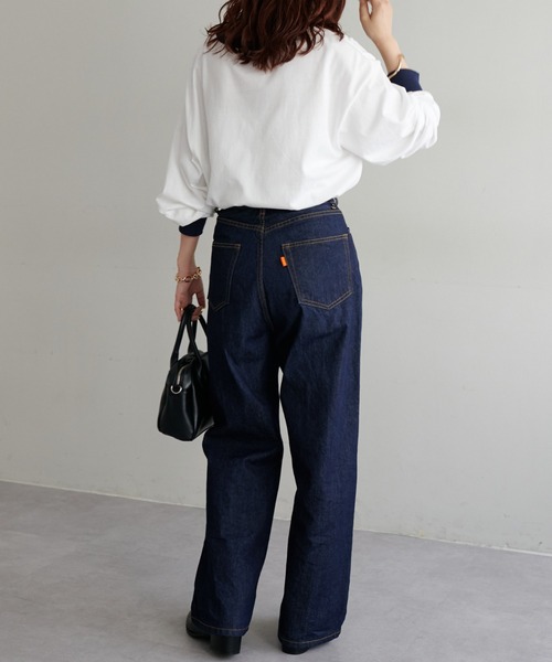 「DISCOAT」 デニムパンツ LARGE ネイビー レディース_画像9