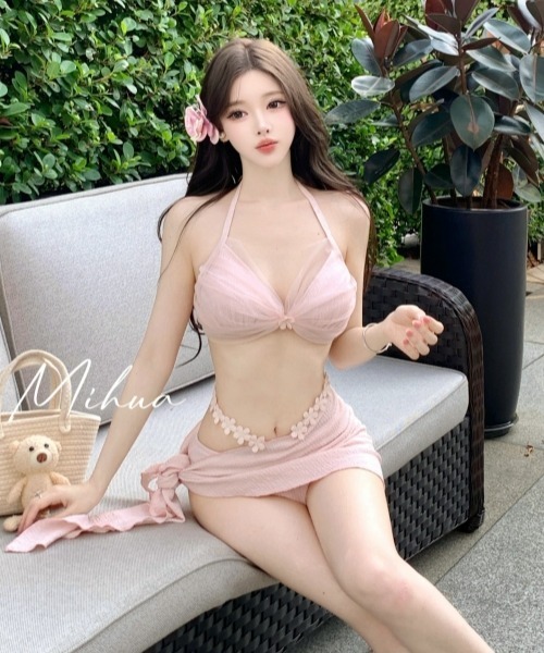 水着 ビキニ Y2K フェアリーグランジ gossip!ロサンゼルス 水着 「Y2Kガーリー」レトロフラワー3点セット