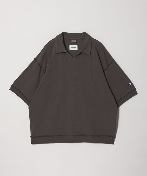 tシャツ 「Champion × monkey time」ピグメント スキッパー ポロシャツ メンズの画像