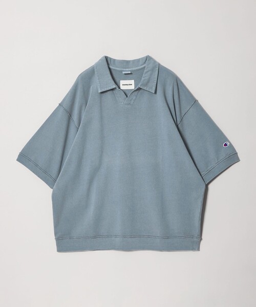 tシャツ 「Champion × monkey time」ピグメント スキッパー ポロシャツ メンズの画像