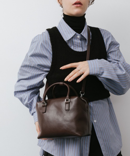 arholiday.standard ボストンバッグ 2way real leather cube mini